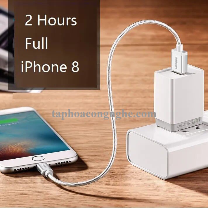 Ugreen 40695 0.5M màu Vàng Cáp Lightning sạc + truyền dữ liệu cho iPhone US199 30040695